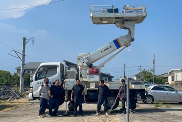 電車工事の様子